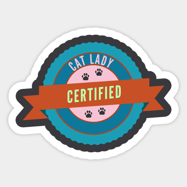 Certified cat lady Sticker by CocoDes